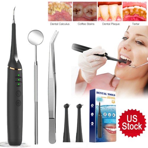 Ultrasonic tooth cleaner kit - tooth,