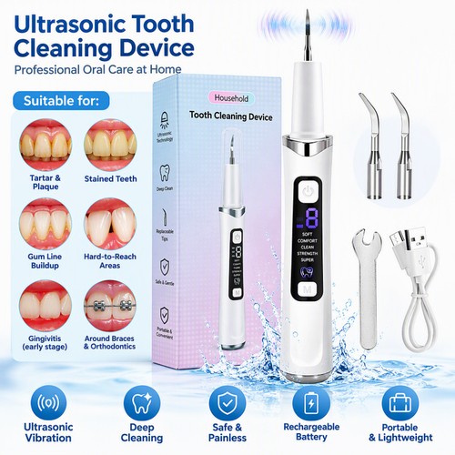 Ultrasonic tooth cleaner - tooth,