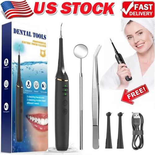 Ultrasonic tooth cleaner kit - tooth,