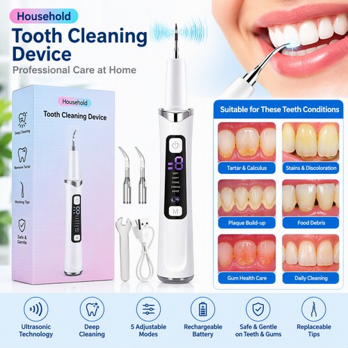 Ultrasonic tooth cleaner - tooth,